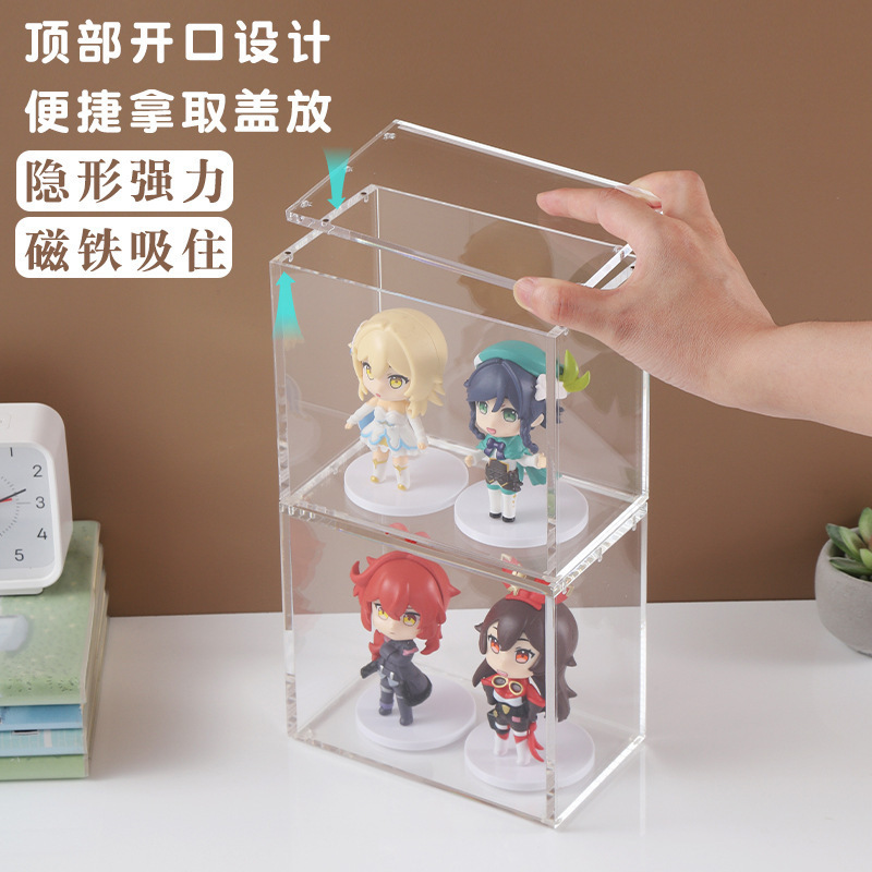 防塵積み重ね可能なアクリルフィギュアボックスディスプレイボックスポケモンゲームカード収納ボックス|undefined