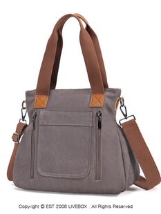 Shoulder bag, shopping bag, capacious purse with zipper, one-shoulder bag for traveling