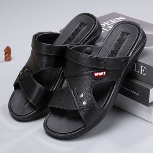 Sandals men's trendy summer breathable beach shoes casual outer wear non-slip driving Vietnam rubber sandals wholesale