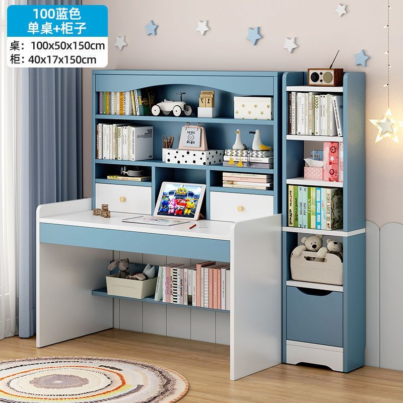 100 파란색 책상 + 책장