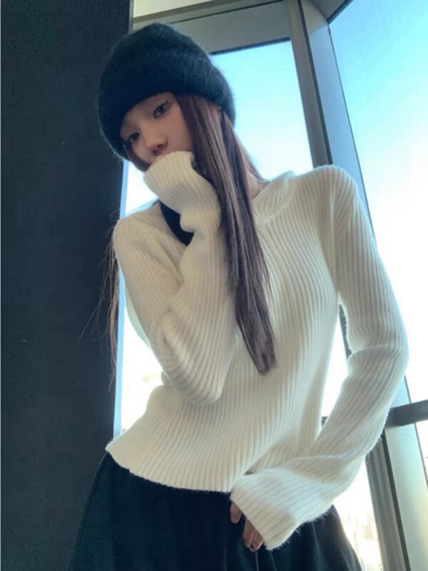 小香风复古灰色连帽卫衣毛衣外套女秋冬新款百搭针织衫配大衣上衣|undefined