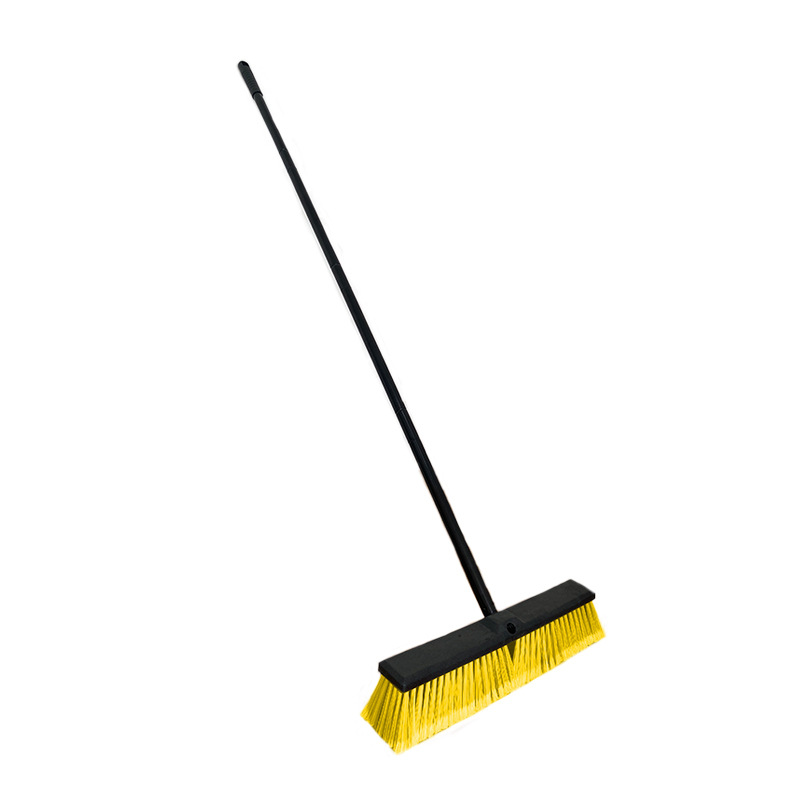 세 가지 색상 사용 가능, 18inch 노란색 및 검정색 바닥 브러시 헤드 + 검정색 4단 막대, PP