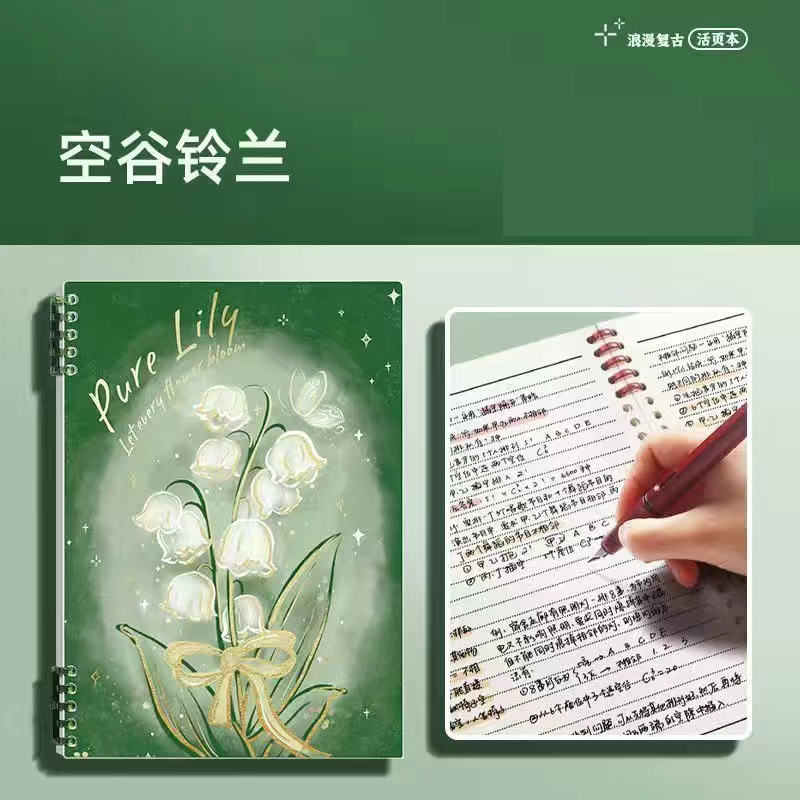 B5笔记本本子可拆卸内芯高颜值活页本空白记事本a4方格日记本加厚|undefined
