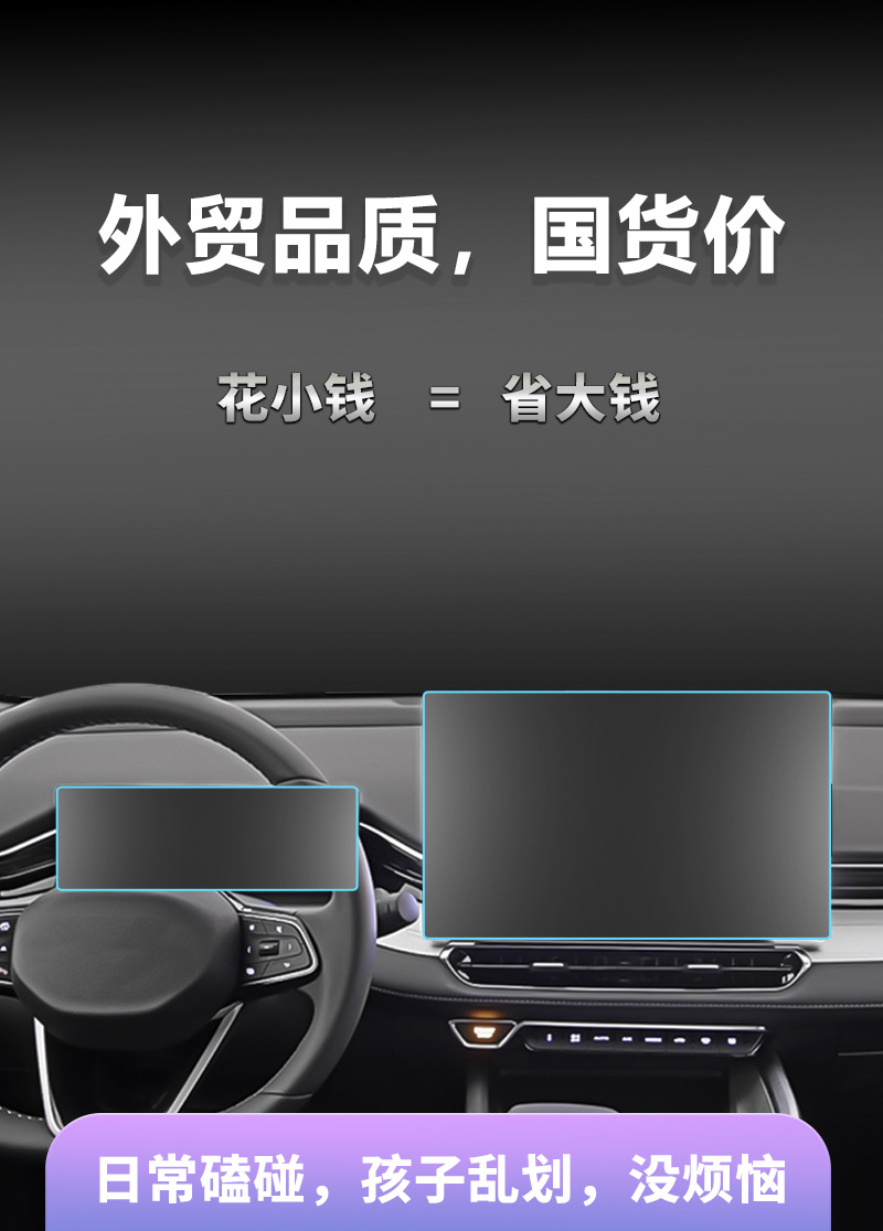 Shengxing Tempered Glass Film Is Suitable for the Screen of the Geely Xingrui L Car, Instrument Panel, Central Control Navigation Screen, Film Application, Blue Light