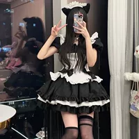 Чудо теплая горничная cos милая горничная женское платье lolita платье Лолита косплей костюм