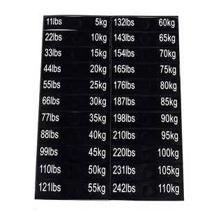 Instrument weighting label sticker gym instrument weighting sticker power instrument label sticker