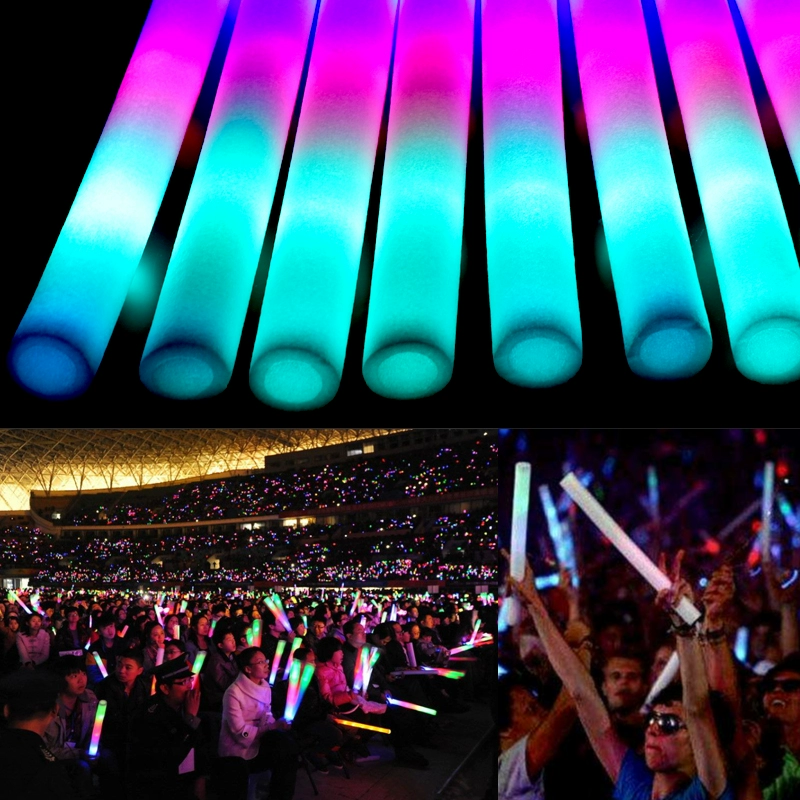 Sponge colorful flashing light stick from foam