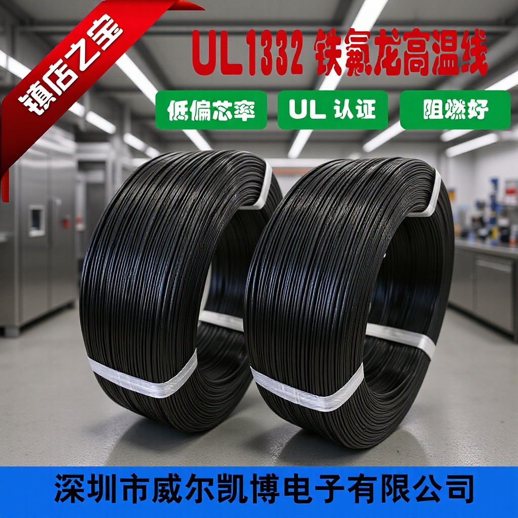 UL1332铁氟龙电缆电子线 耐高温300℃ 红色焊把线