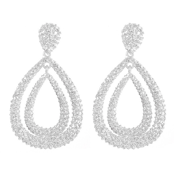fashionable creative long geometric earrings drop-shaped