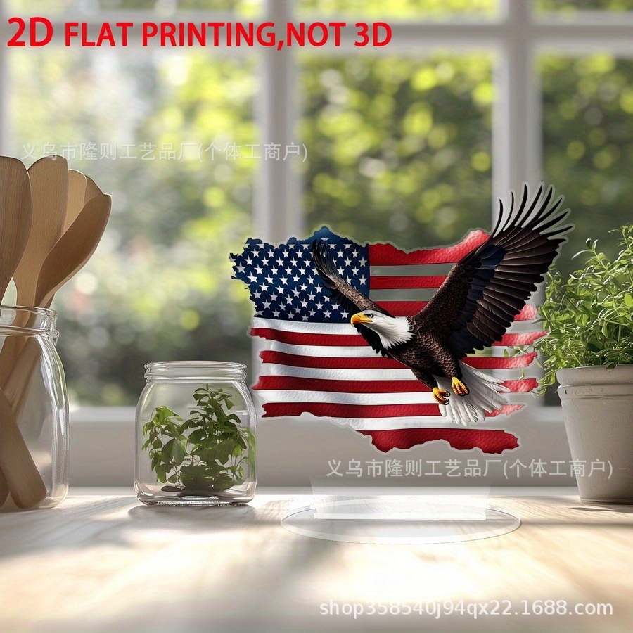 Cross border flag and eagle patriotic desktop decoration in vibrant…