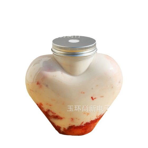 PET transparent plastic bottle milk tea cold drink juice disposable commercial bottle drink shop empty decorative packaging bottle with lid