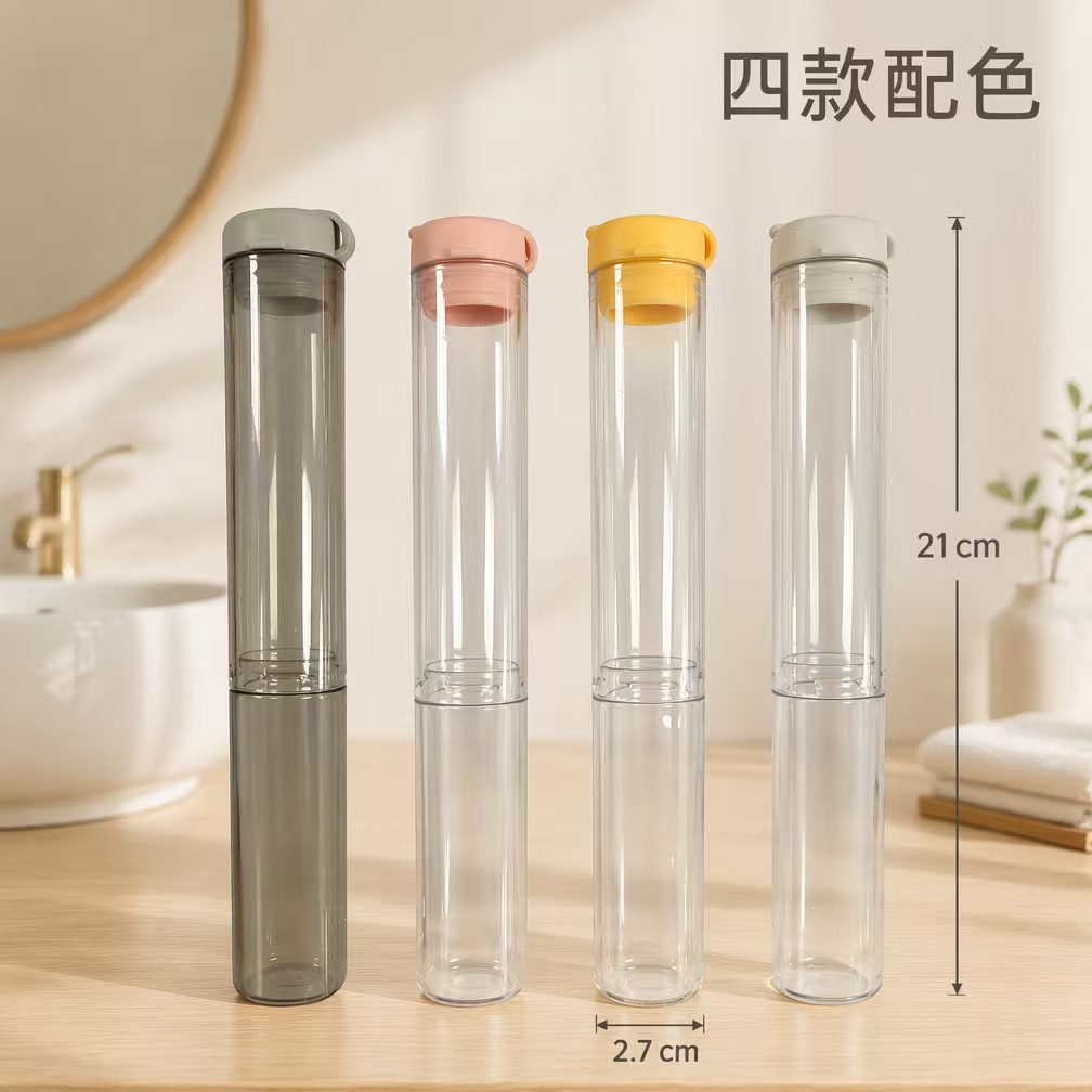 旅行牙刷收纳盒透明防尘防水牙刷保护套便携装出差旅游神器牙具盒 收纳清洁用具厂家批发实拍图