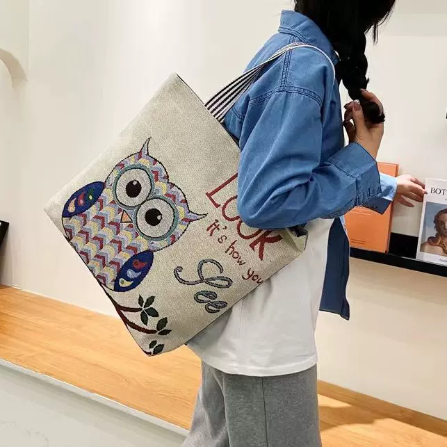 源头批发2024休闲户外单肩包帆布款女包外贸货源夏季新款上新手提