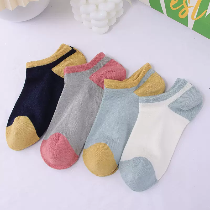 绢丝船袜女春夏季超柔软拼色浅口隐形袜透气吸汗短袜批发厂家直销