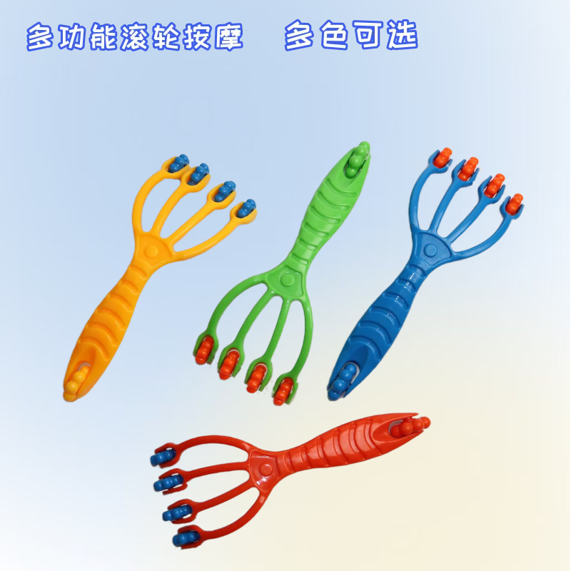 四指ローラーマッサージ器、四爪ヘッドフィンガーローラーボール、五珠経絡家庭用全身マッサージツール|undefined