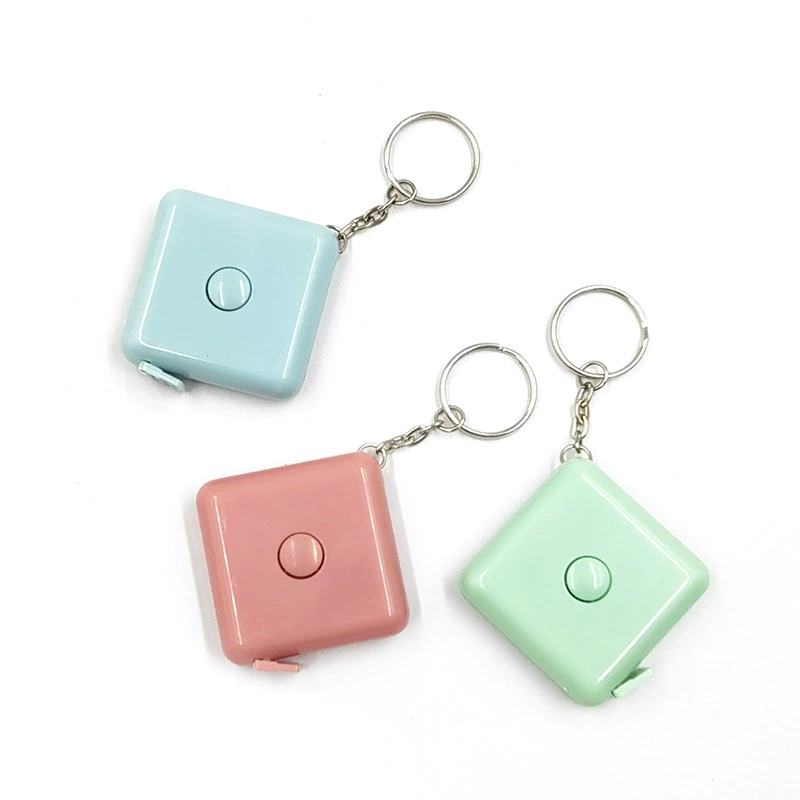 Small square keychain for elementary school students, ruler, 1.5meter, Nordic style