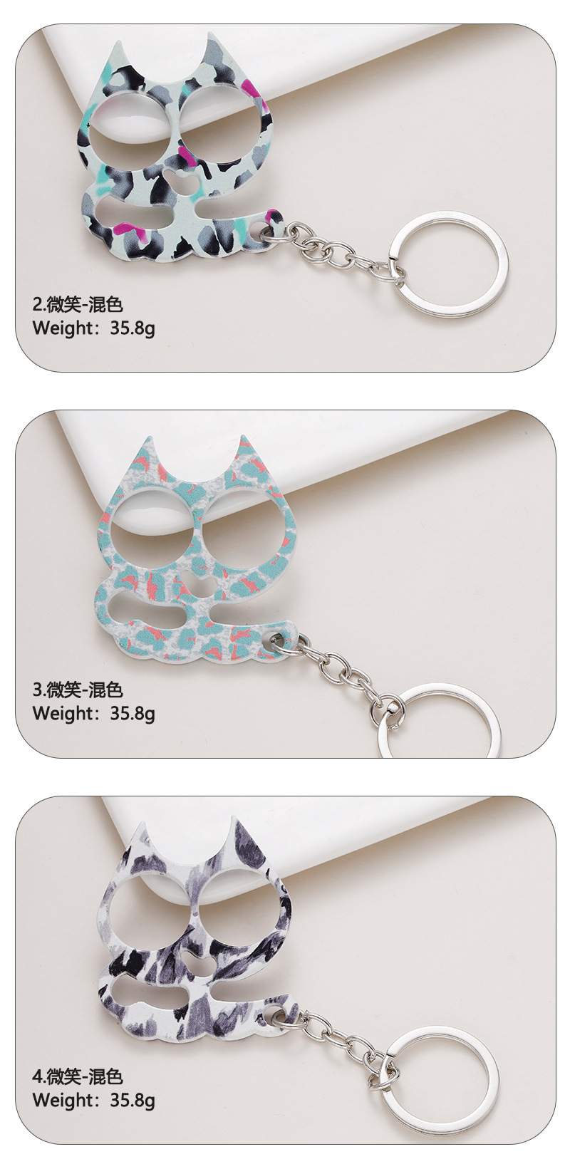 wholesale cat tiger smile pendant keychain Nihaojewelry