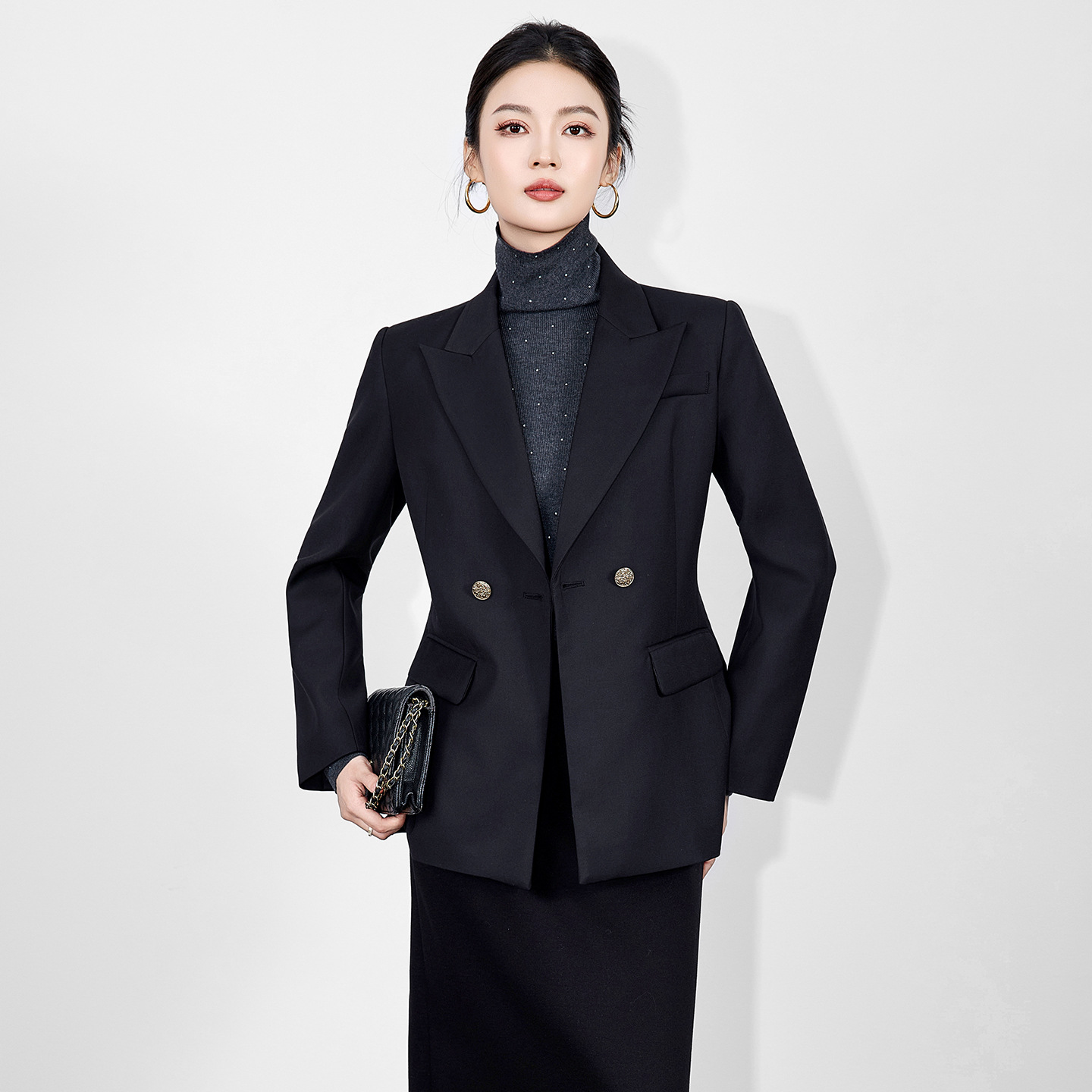 2515510-Nanyou High-Quality Suit Women's Professional Business Work Clothes Commuter Waist Jacket Top Women's Autumn and Winter