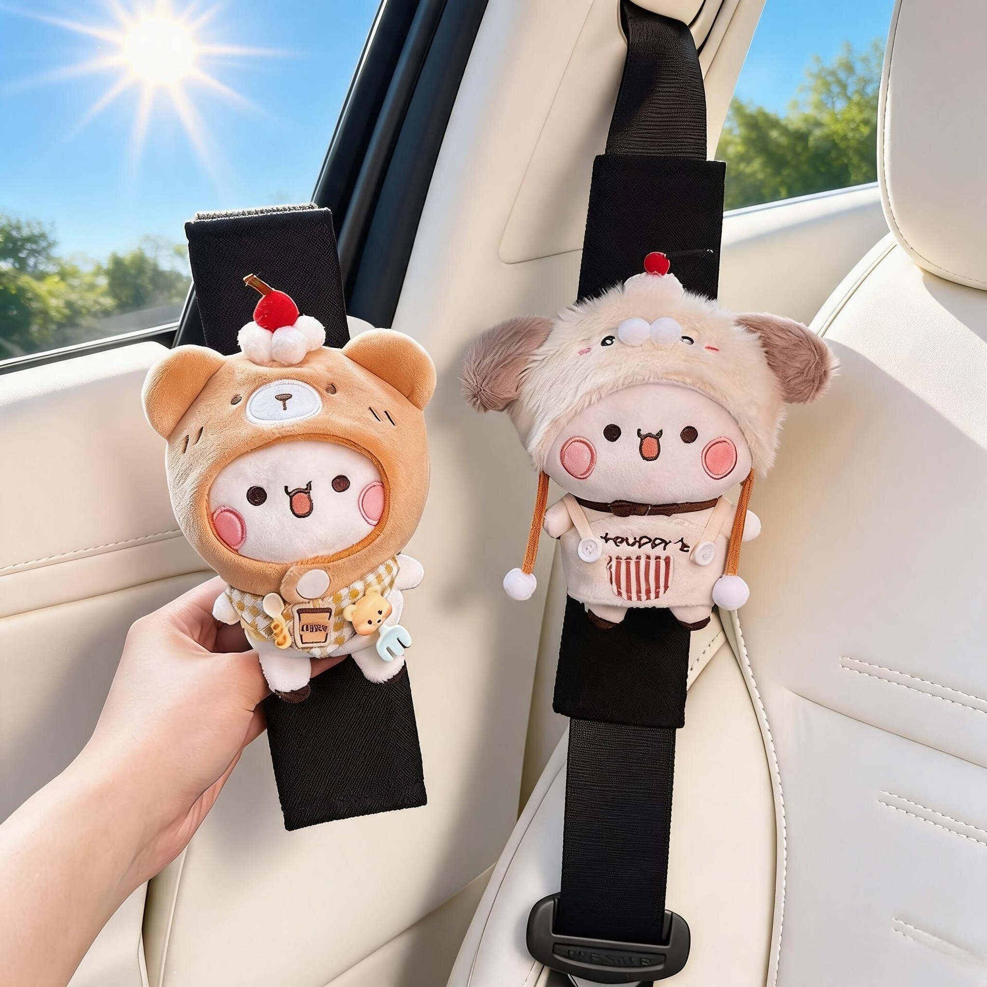2026 Model Car Seatbelt Shoulder Pads, Decorative and Anti-Wear Clothing for Car Seatbelts, a Pair for Couples