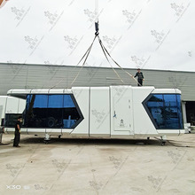 铝单板太空舱 高端集成式景观建筑移动民宿 露营智能流浪舱房屋