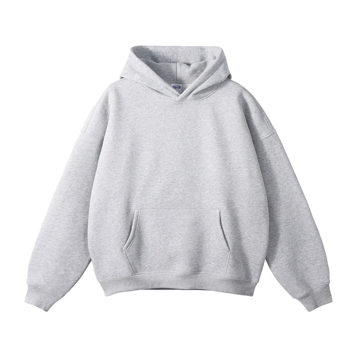 2026 Cross-Border Aliexpress Men's and Women's Sweatshirts, Loose Fit, Fleece-Lined, Solid Color, Casual Drop Shoulder Sleeves, In-Stock Wholesale