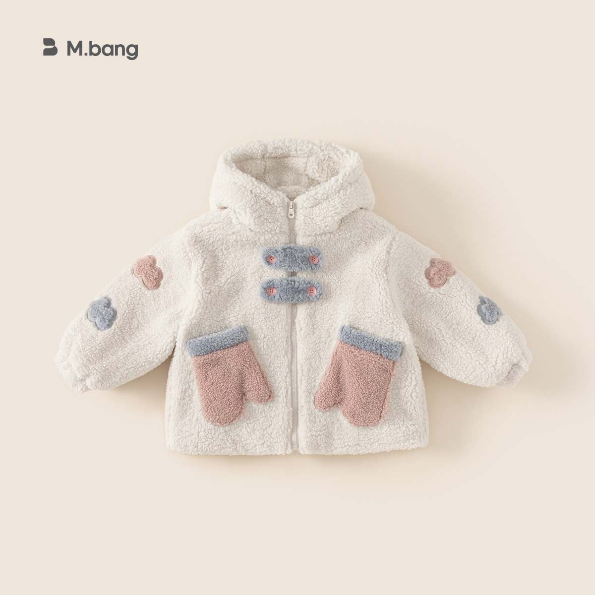 Yubao ropa infantil de niñas abrigo de lana de invierno nuevo bebé femenino grueso chaqueta con capuzas de invierno para niños