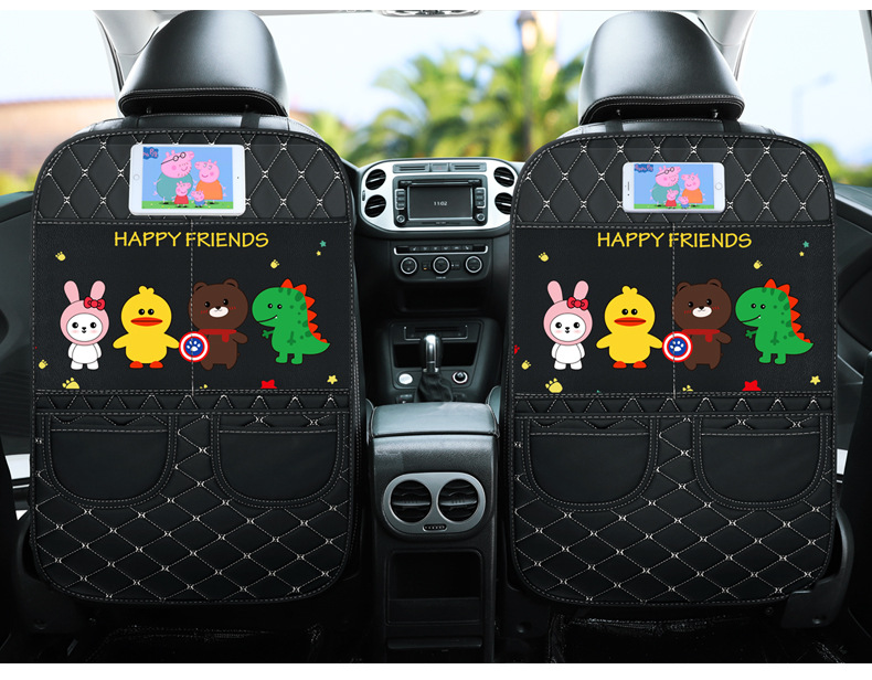 Car Seat Back Anti-Kick Pad, Rear Seat Interior Accessories, Children's Backrest Anti-Dirt Pad, Universal Car Rear Seat Protection Pad