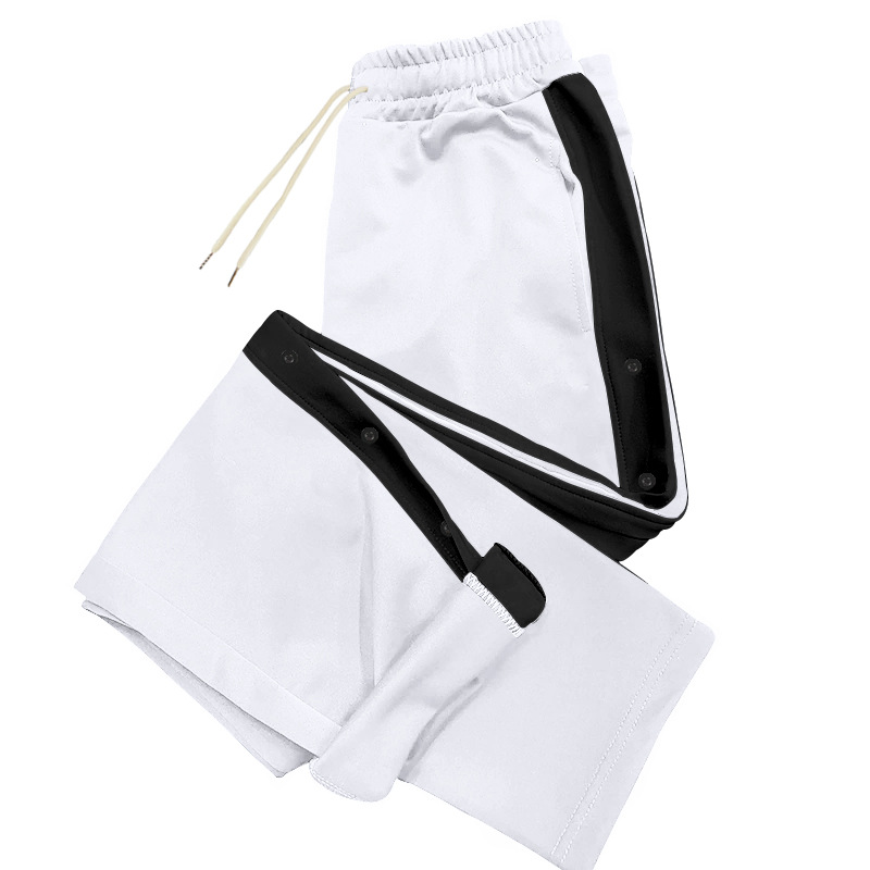 Men's clothing heavyweight casual sports men's autumn loose patchwork oversize straight wide leg large size trousers_voghion.com