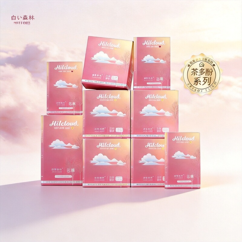 New Style Floating Sanitary Pads, White Forest-Themed Pads, Day and Night Combo, Thin and Breathable, Available for Dropshipping