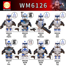 外贸专供WM6126电视电影系列回声硬壳五雷克斯教条拼装积木玩具