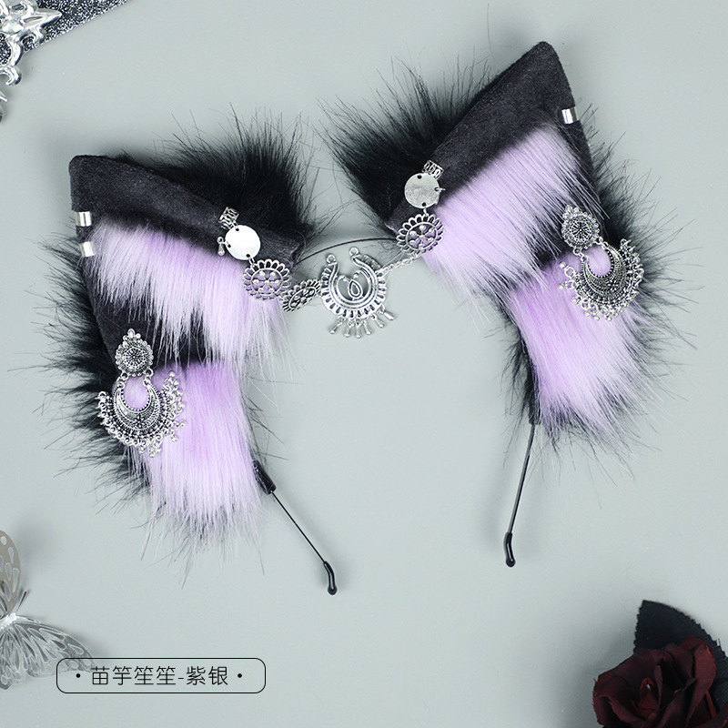 Hecho a mano de peluche lindo bestia oído Cosplay comic show punk diadema chica caliente tocado estilo europeo y americano accesorios para el cabello