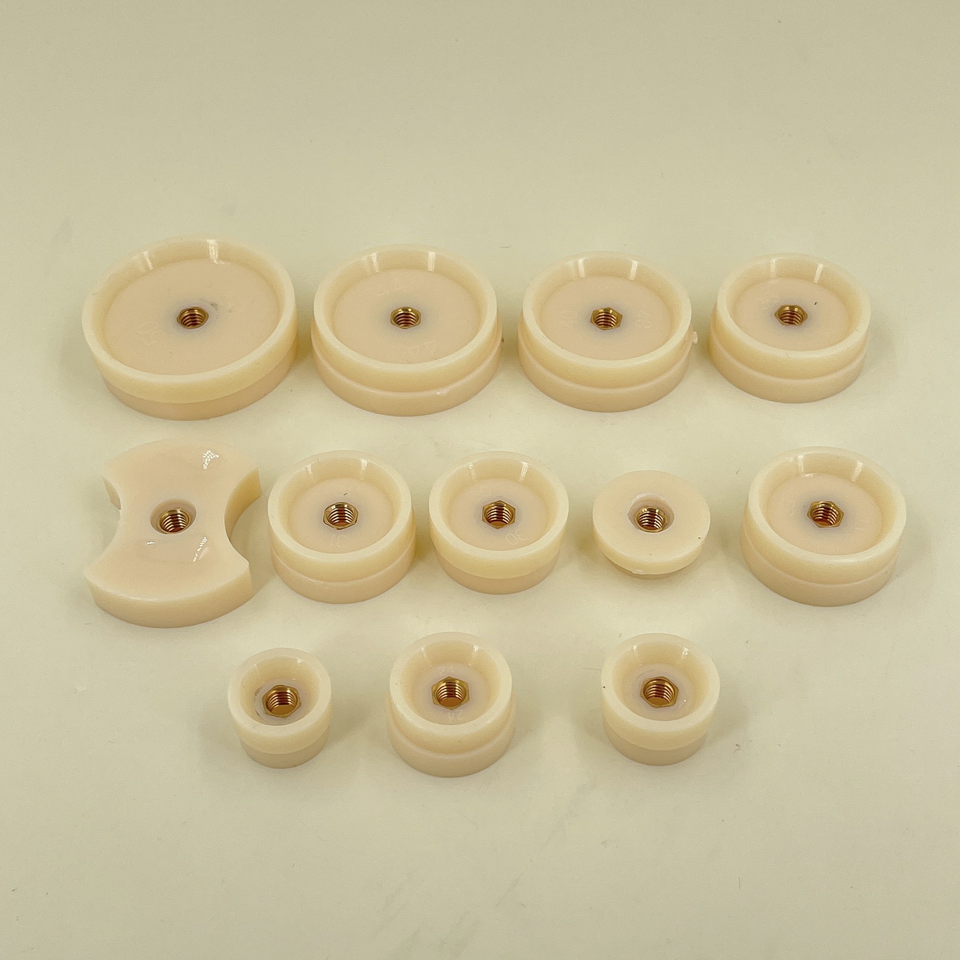 修表工具 轧胶盖钳压盖器配件 6917-B 压机胶碗 手表12粒压膜