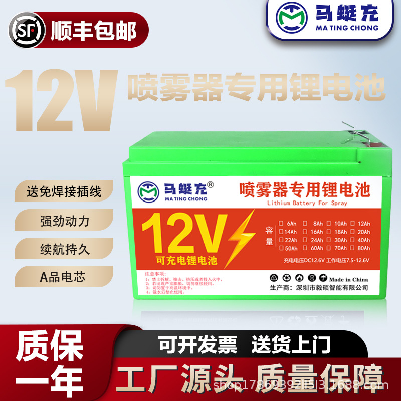 12V 대용량 전동 배낭형 분무기용 특수 리튬 배터리, 게임기, 장난감 자동차, 칫솔, 잔디깎이