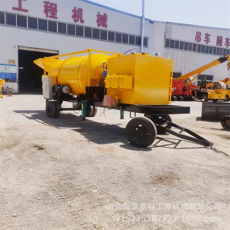 沥青热搅拌拌合机 废沥青料再生设备 牵引行走方便转厂