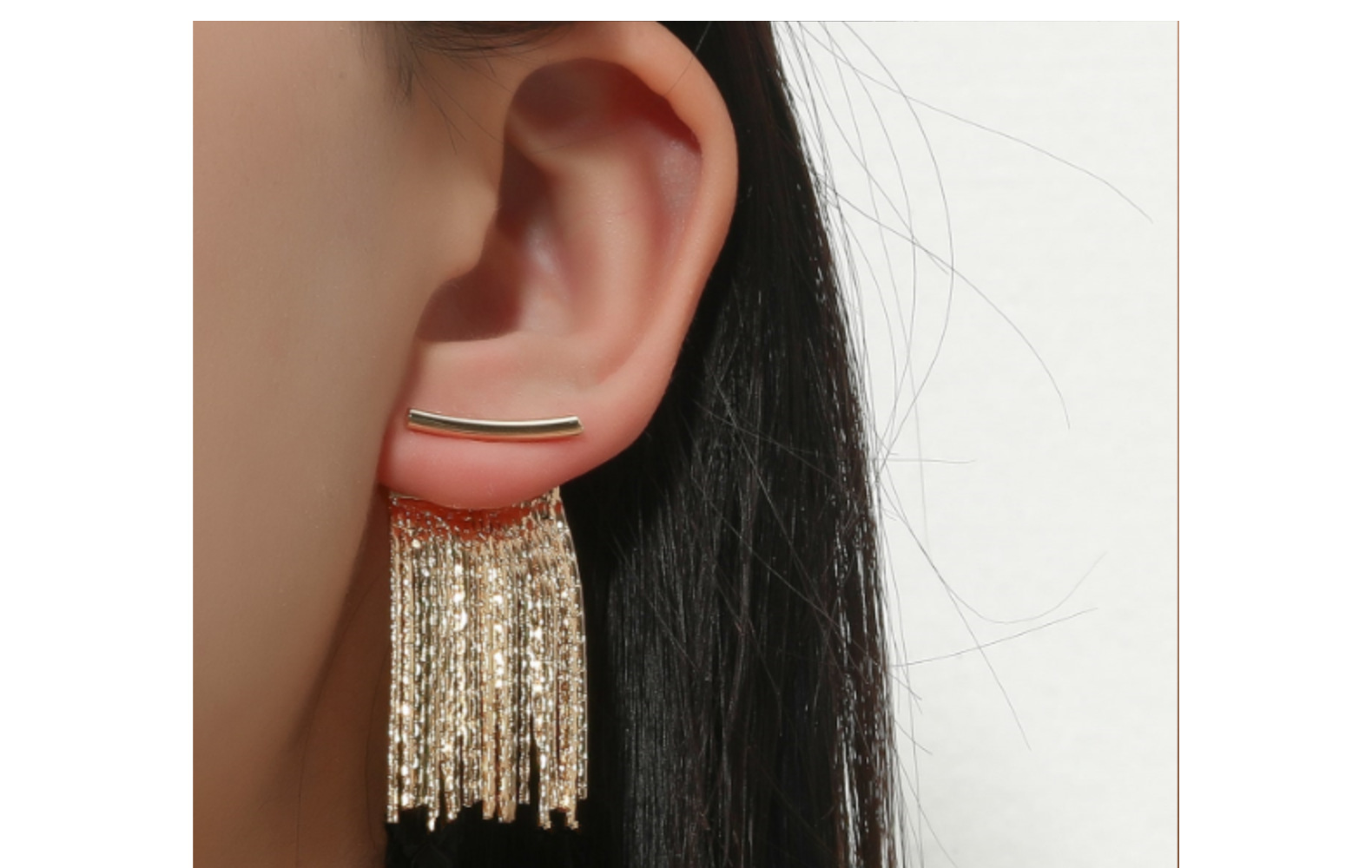 Artificial Gemstones Inlay Material Fashion Crown Alloy Tassel Artificial Gemstones Women's Earrings 1 Pair