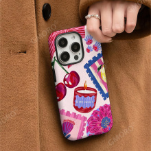 新款苹果17pro双层菲林壳IP15防摔套16plus少女14全包保护套批发