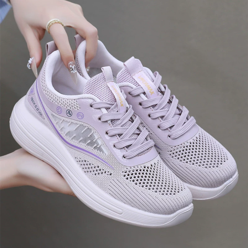 Старая пекинская тканевая обувь, женская обувь с сеткой, летняя дышащая сетчатая обувь для мам среднего и пожилого возраста, нескользящая спортивная повседневная обувь на мягкой подошве