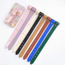 新款真皮手腕带diy饰品配件小红书同款潮款细真皮铆钉固定腕带女