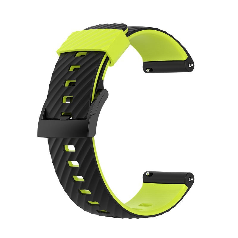 Adecuado para la correa de silicona Suunto 7 songtuo 9 Suunto Spartan Sport correa de pegamento de dos colores