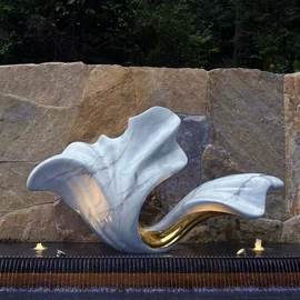 景观雕塑;景观石;亭子