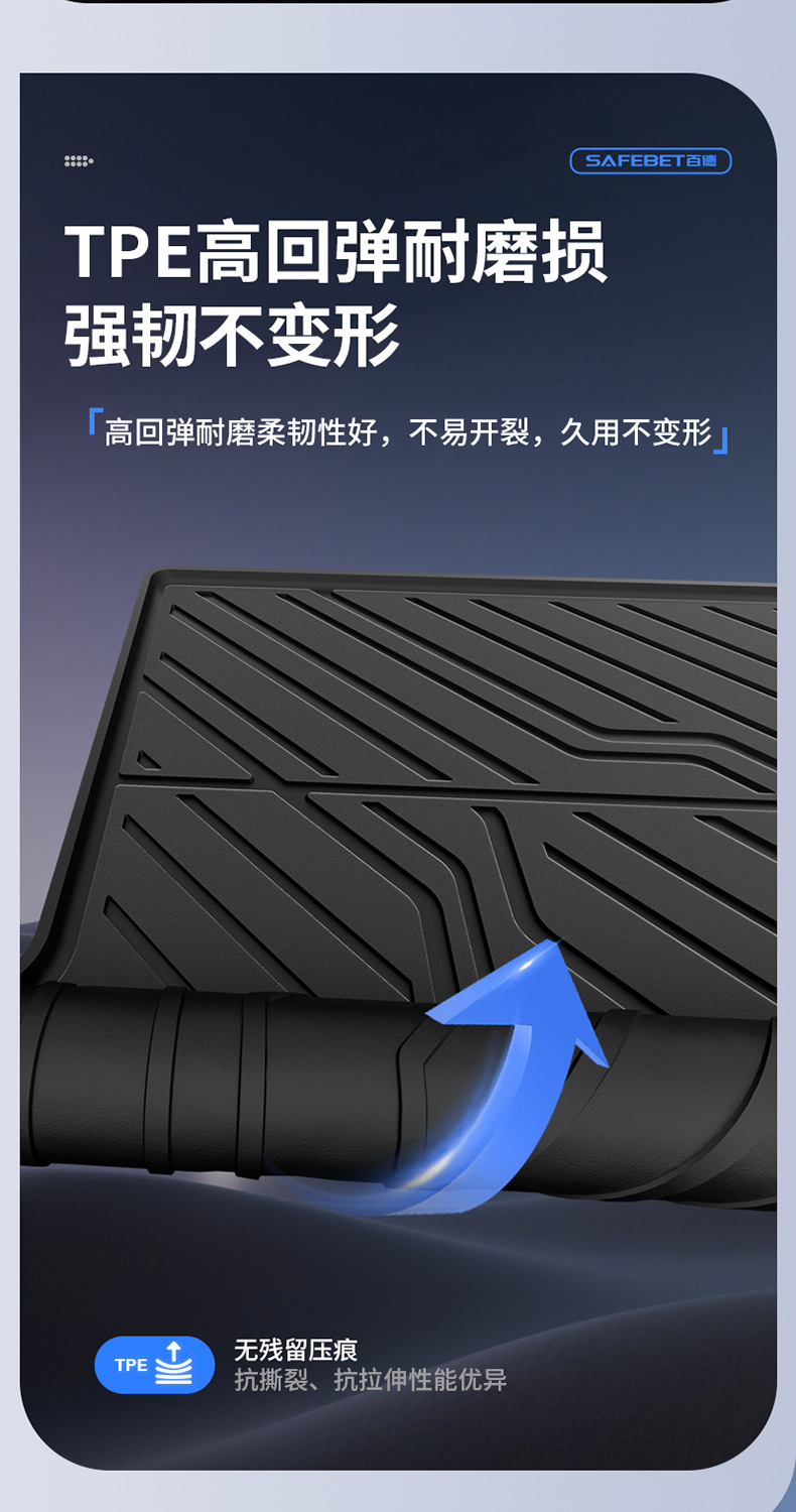 Suitable for Aito M5 M6 M7 M8 M9 All-Weather Tpe Car Trunk Mat and Car Accessories