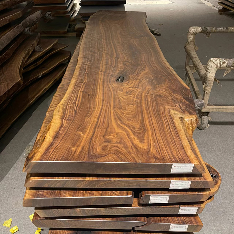 North American Black Walnut Large Solid Wood Board Whole Board Coffee Table Table Dining Table Panel Cupboard Bar Panel Table Board Customization