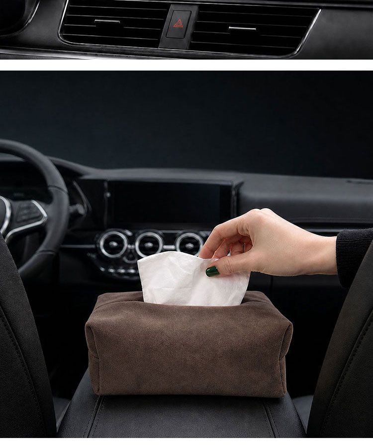 Magnetic car-mounted tissue box, roof-mounted tissue dispenser, sunroof in-car automotive accessory, strong magnetic storage for the front row