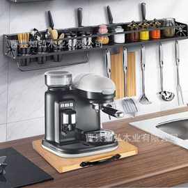 竹木咖啡机托盘桌面滑动底座提手面包机空气炸锅托盘底座电器滑块