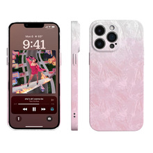 日韩insi风渐变粉适用iphone12手机壳苹果16promax全包精孔菲林17