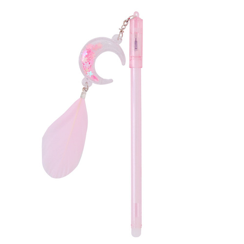Korean version of cute pendant gel pen wholesale sequin moon pendant pen creative cartoon primary school student black water-based pen