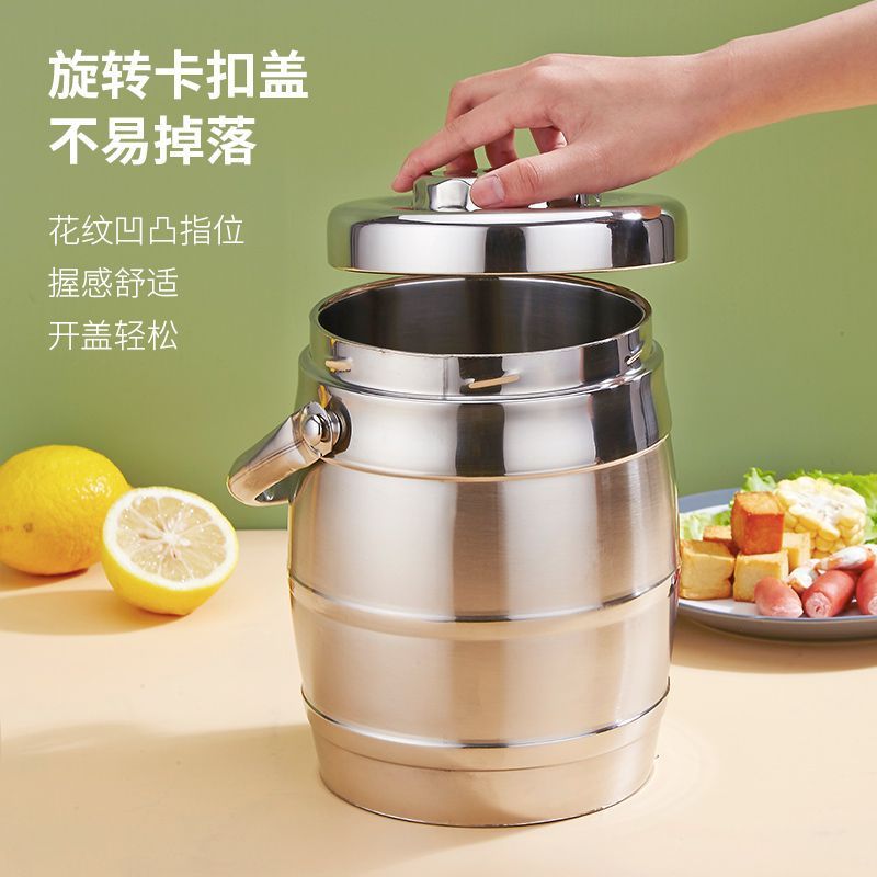 不锈钢保温饭盒饭盒餐盒提锅三层保温上班族带饭菜大容量带饭桶