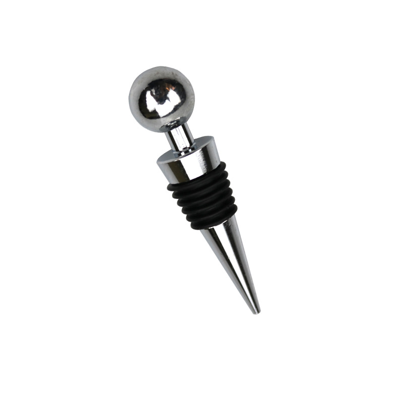 Cabeza redonda de aleación de zinc seis Tapón de vino de seda Tapón de vino Tapón de botella de vino Tapón de mantenimiento fresco Fabricante