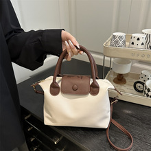 饺子包女2025春季爆款高品质单肩包时尚拼接撞色斜挎包高级感女包