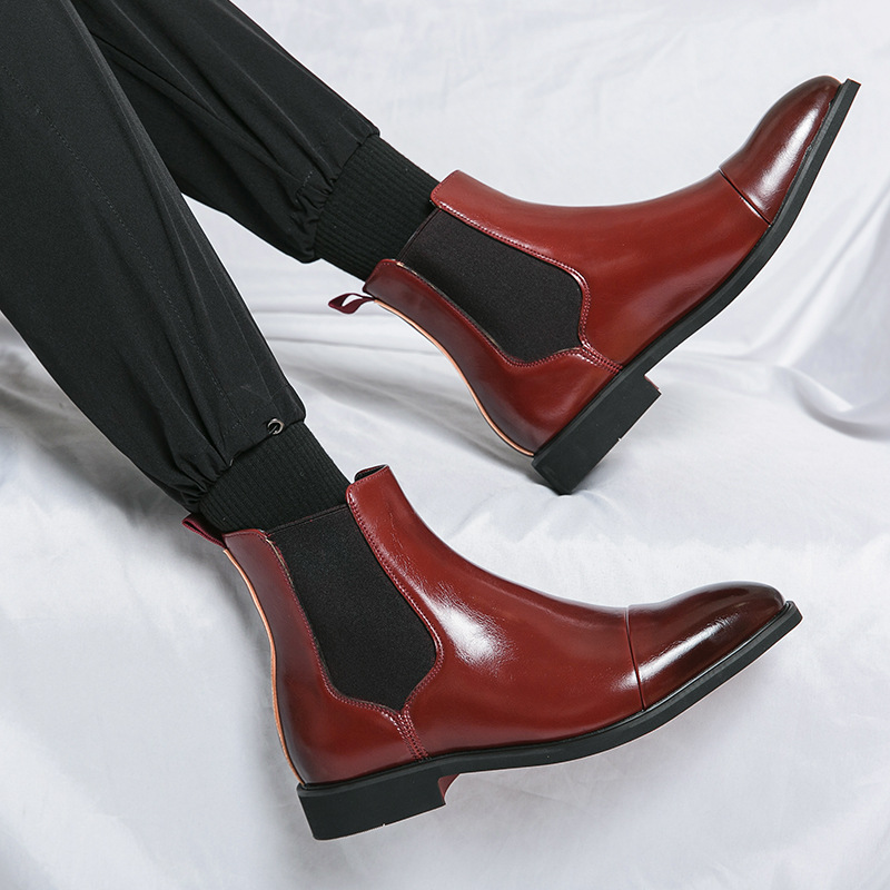 Herren High Top Martin Boots Mit Dicker Sohle Retro Biker_voghion.com